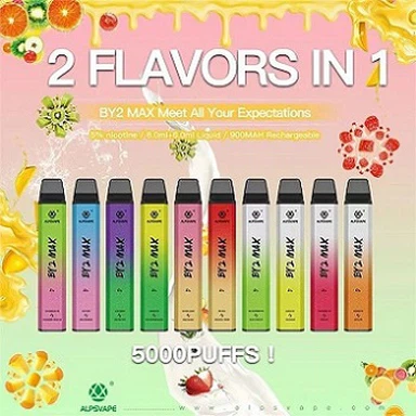 ALPSVAPE BY2 MAX 5000 elektronisko cigarešu vienreizējās lietošanas vape